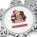 Sleeping On The Job Personalised Pewter Christmas Ornament
