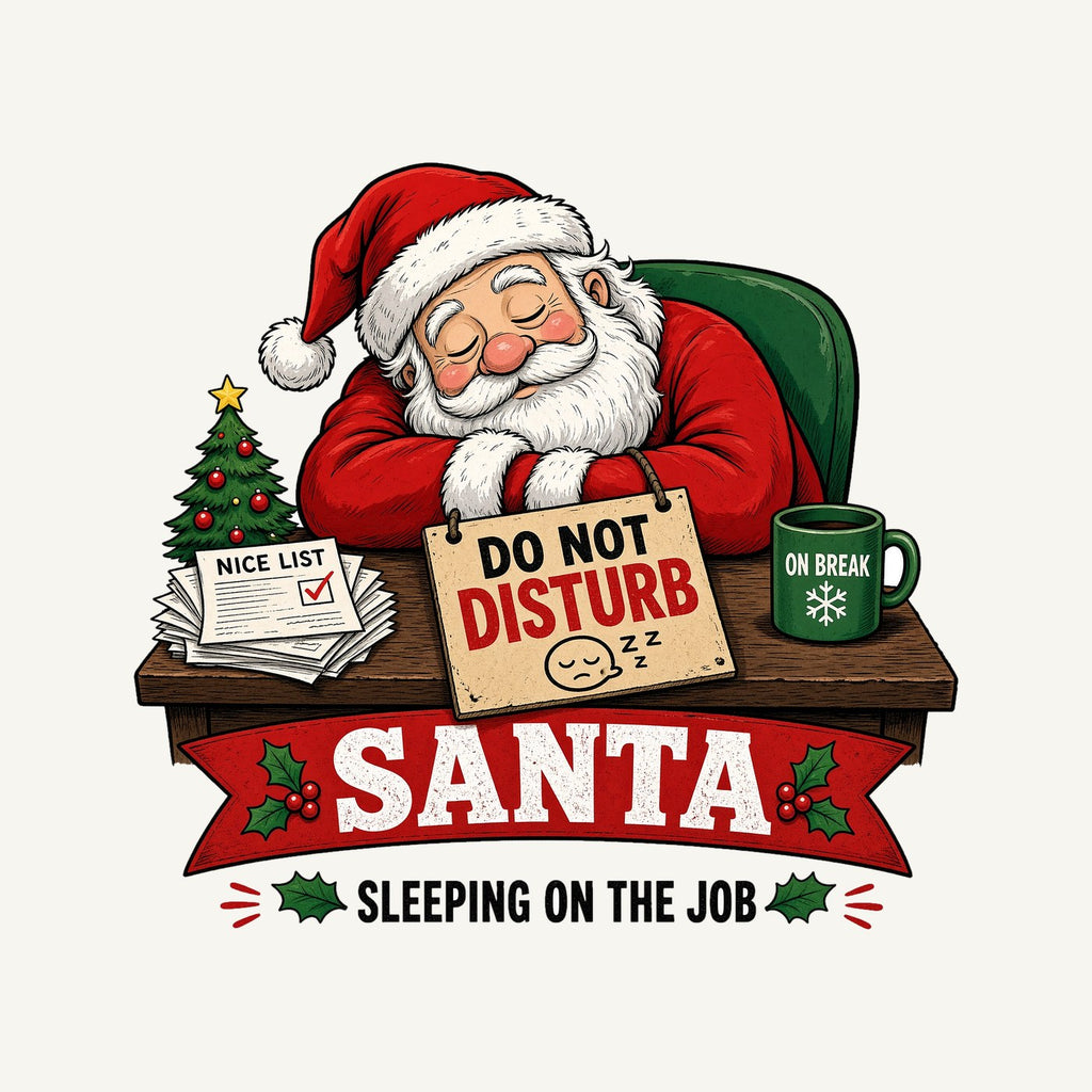 Sleeping On The Job Personalised Santa Sack