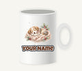 Sleepy Christmas Puppy Personalised Christmas Mug