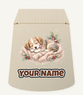 Sleepy Christmas Puppy Personalised Santa Sack