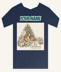Sleepy Fawn First Christmas Personalised Kids and Baby Christmas Tee
