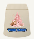 Sleepy Fawn Pink Christmas Personalised Santa Sack