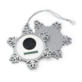 Sleigh Across the Night Sky Personalised Pewter Christmas Ornament