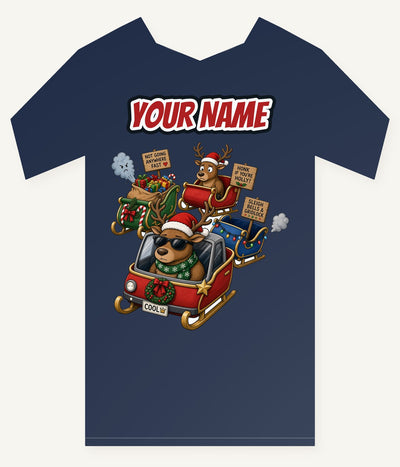 Sleigh Bells and Gridlock Personalised Kids Tee and Baby Bodysuit