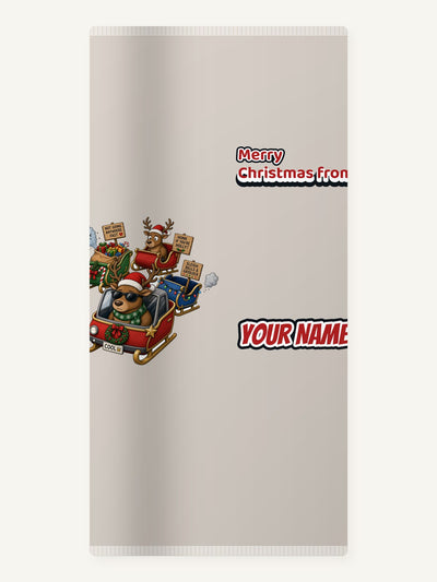 Sleigh Bells and Gridlock Personalised Beach Towel