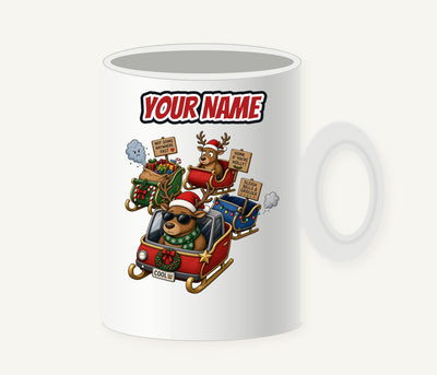 Sleigh Bells and Gridlock Personalised Christmas Mug