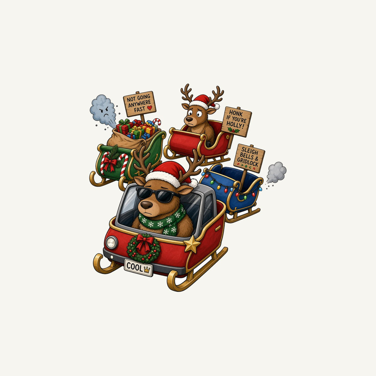 Sleigh Bells and Gridlock Personalised Christmas Mug