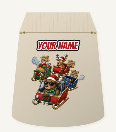 Sleigh Bells and Gridlock Personalised Santa Sack