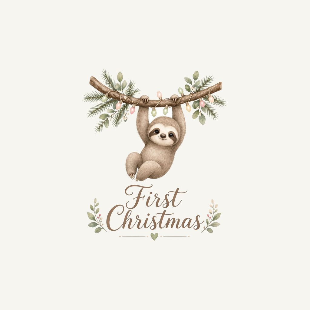 Sloth's First Christmas Personalised Christmas Mug
