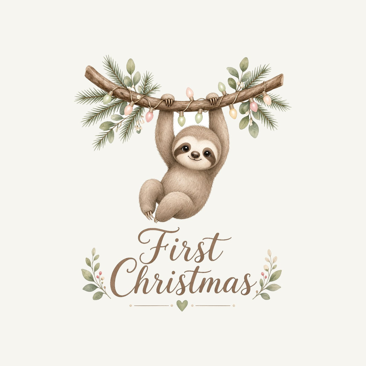 Sloth's First Christmas Personalised Santa Sack