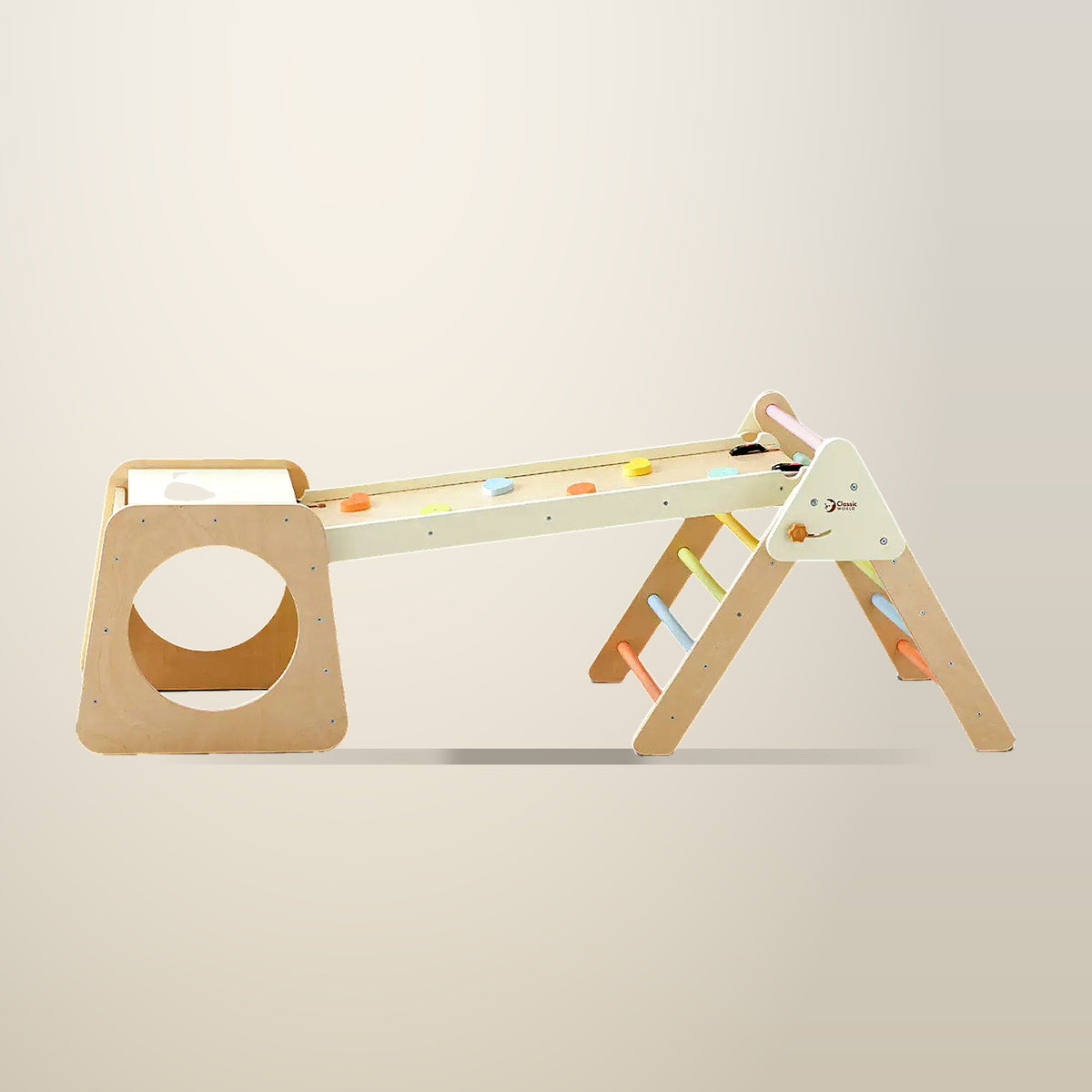 Lifespan Kids Climbing Frame, Natural, Ages 3+, on a plain cream background
