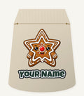 Smiling Gingerbread Star Personalised Santa Sack