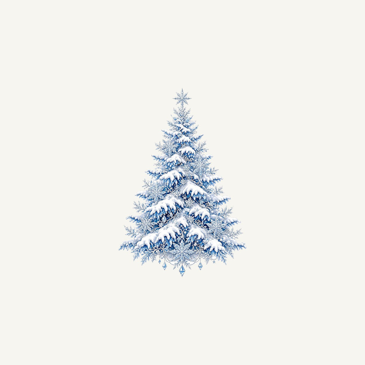 Snow Covered Christmas Tree Personalised Christmas Mug