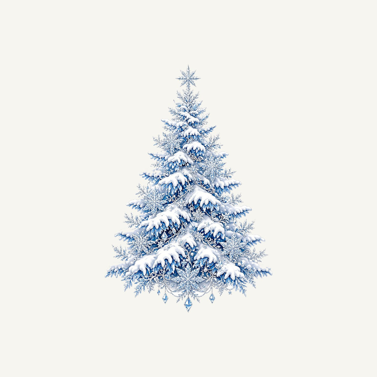 Snow Covered Christmas Tree Personalised Santa Sack
