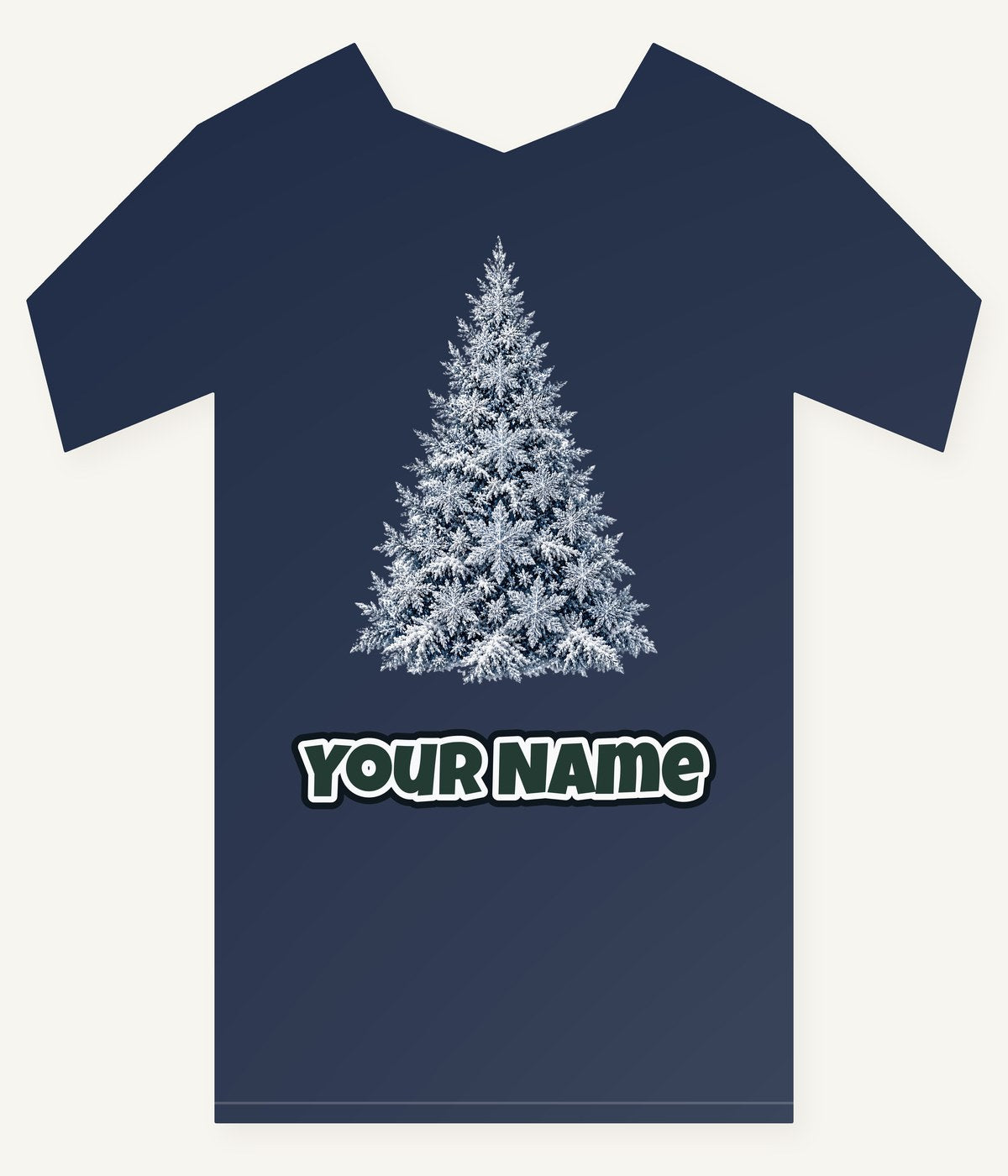 Snow Dusted Blue Spruce Personalised Kids Tee and Baby Bodysuit