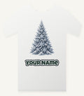 Snow Dusted Blue Spruce Personalised Christmas T-Shirt and Hoodie