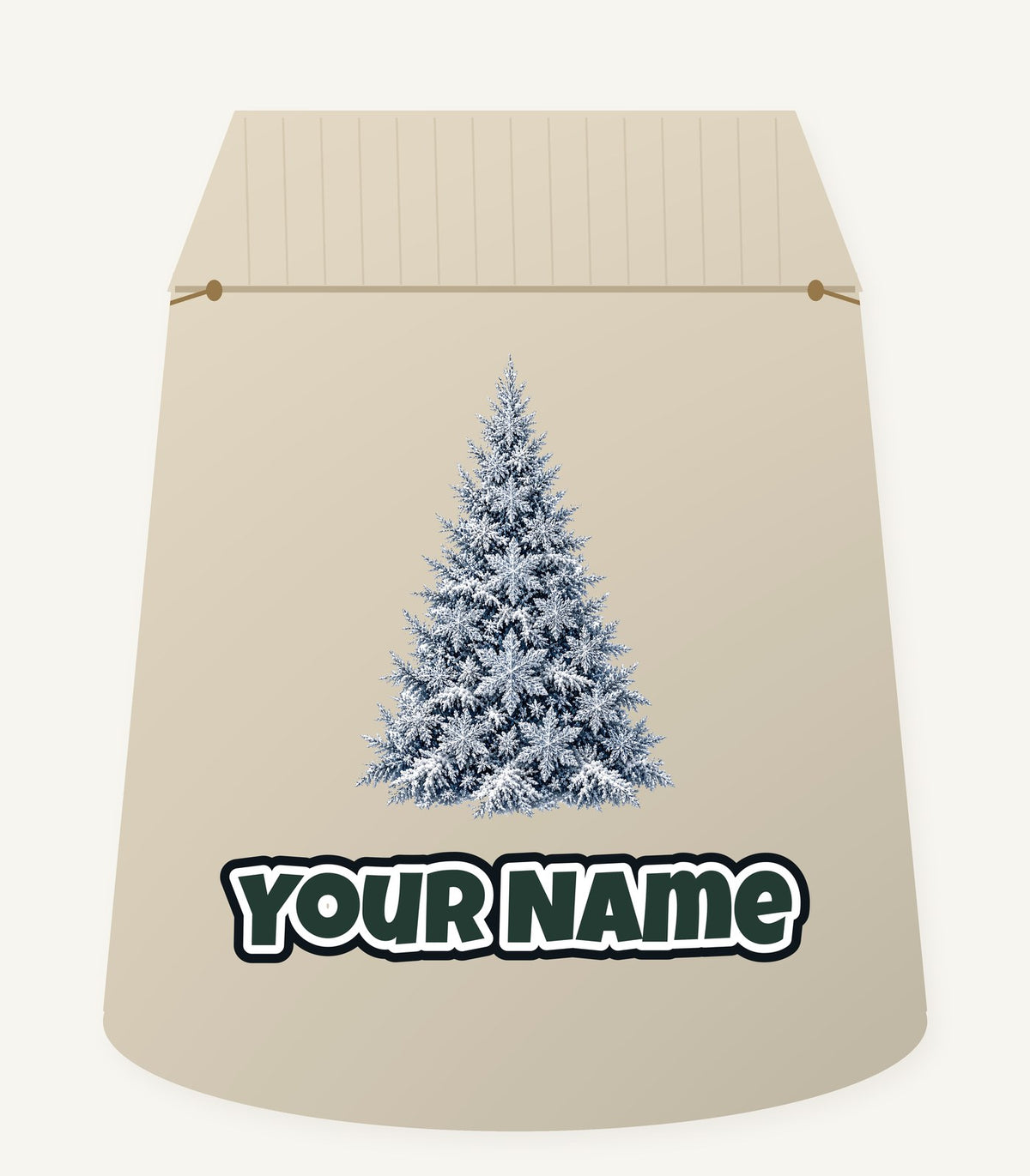 Snow Dusted Blue Spruce Personalised Santa Sack