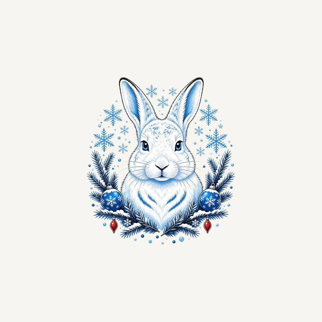 Snow Hare With Baubles Personalised Christmas Mug