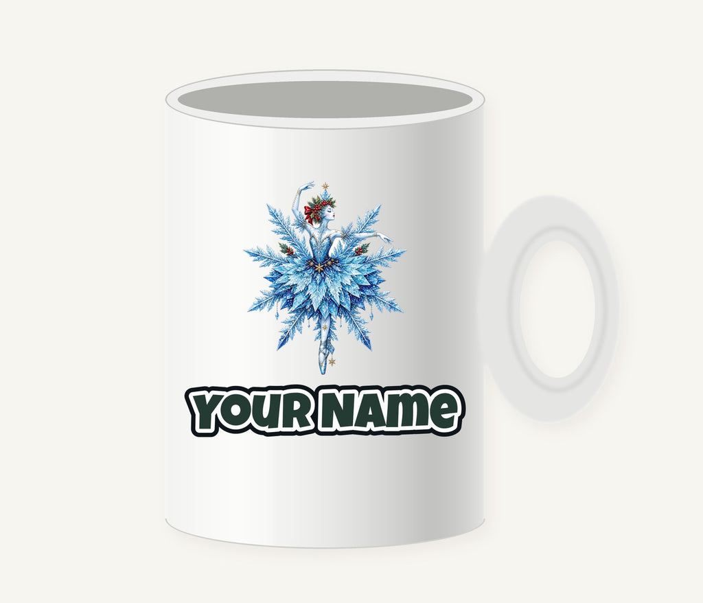 Snowflake Ballerina Personalised Christmas Mug