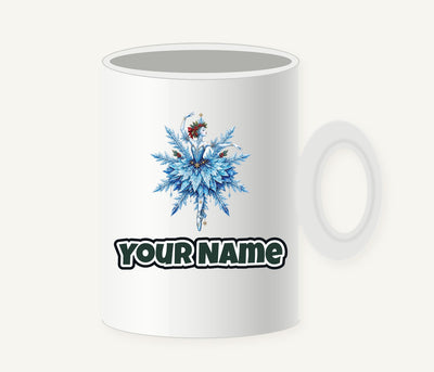 Snowflake Ballerina Personalised Christmas Mug