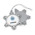 Snowflake Ballerina Personalised Pewter Christmas Ornament
