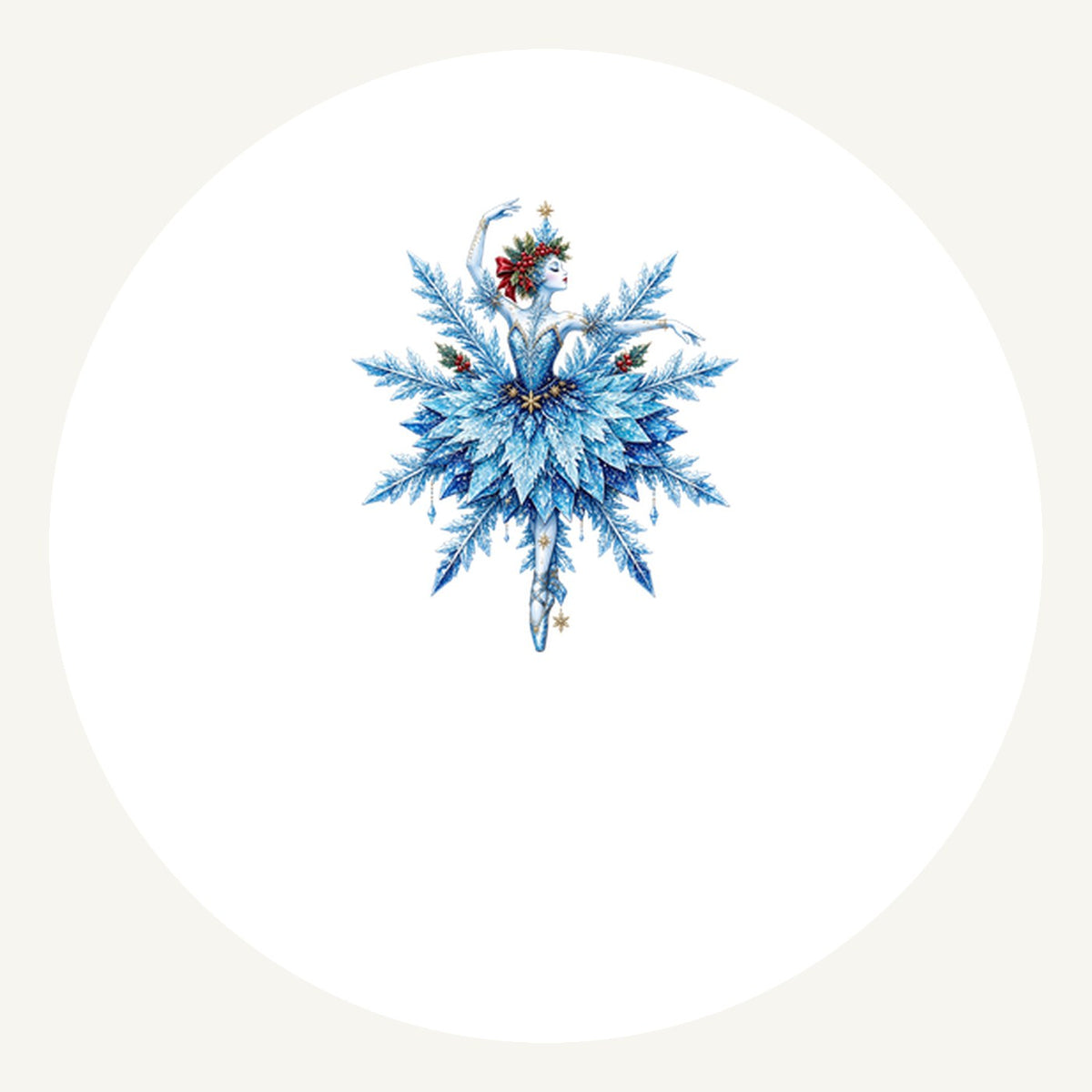 Snowflake Ballerina Personalised Pewter Christmas Ornament