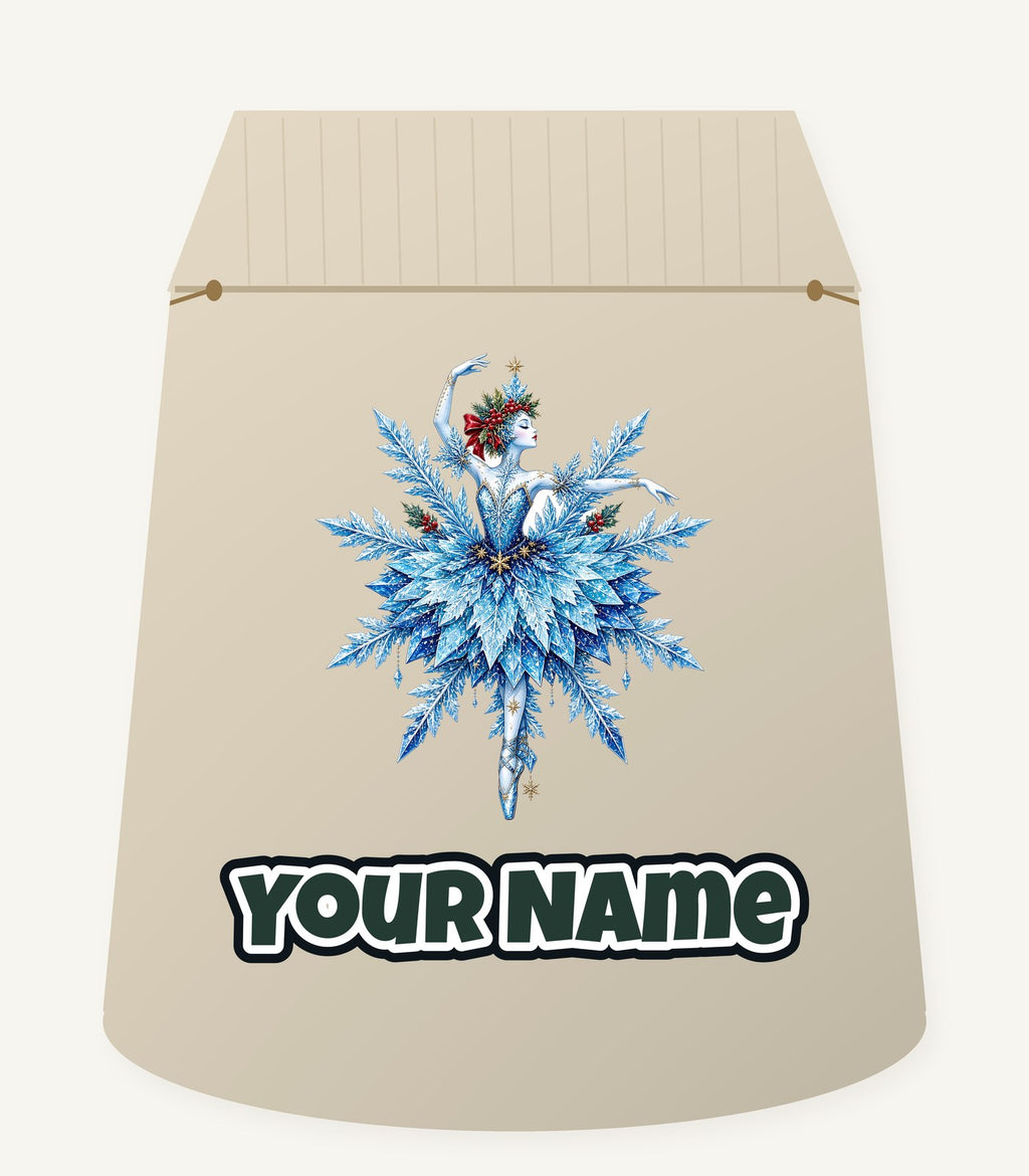 Snowflake Ballerina Personalised Santa Sack