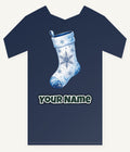 Snowflake Stocking Personalised Kids Tee and Baby Bodysuit