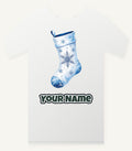 Snowflake Stocking Personalised Christmas T-Shirt and Hoodie