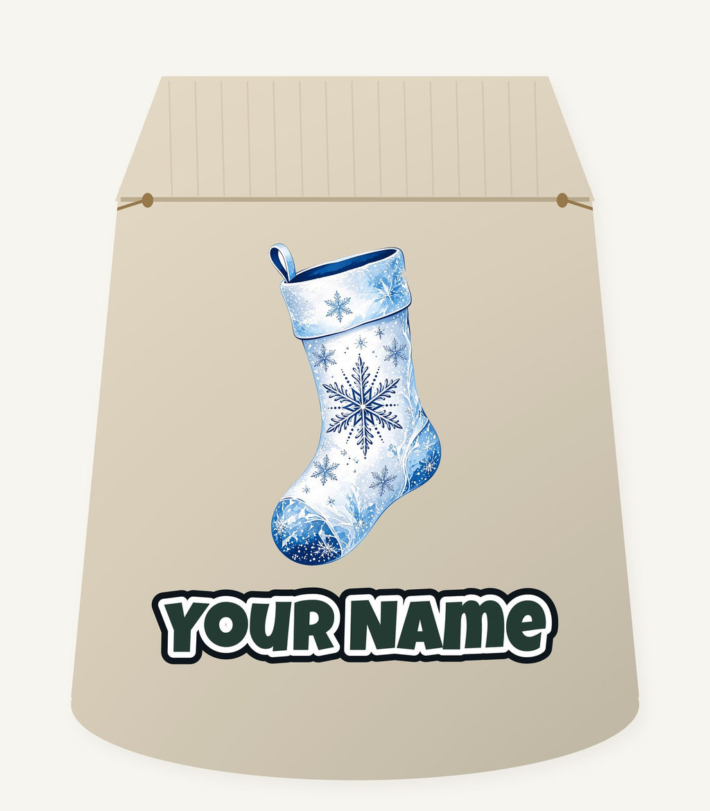 Snowflake Stocking Personalised Santa Sack