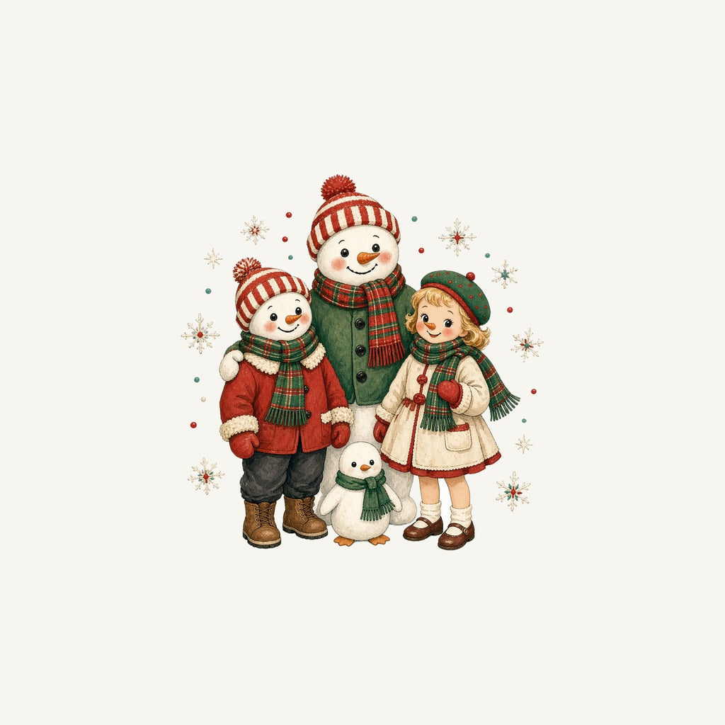 Snowman And Friends Portrait Personalised Christmas Mug