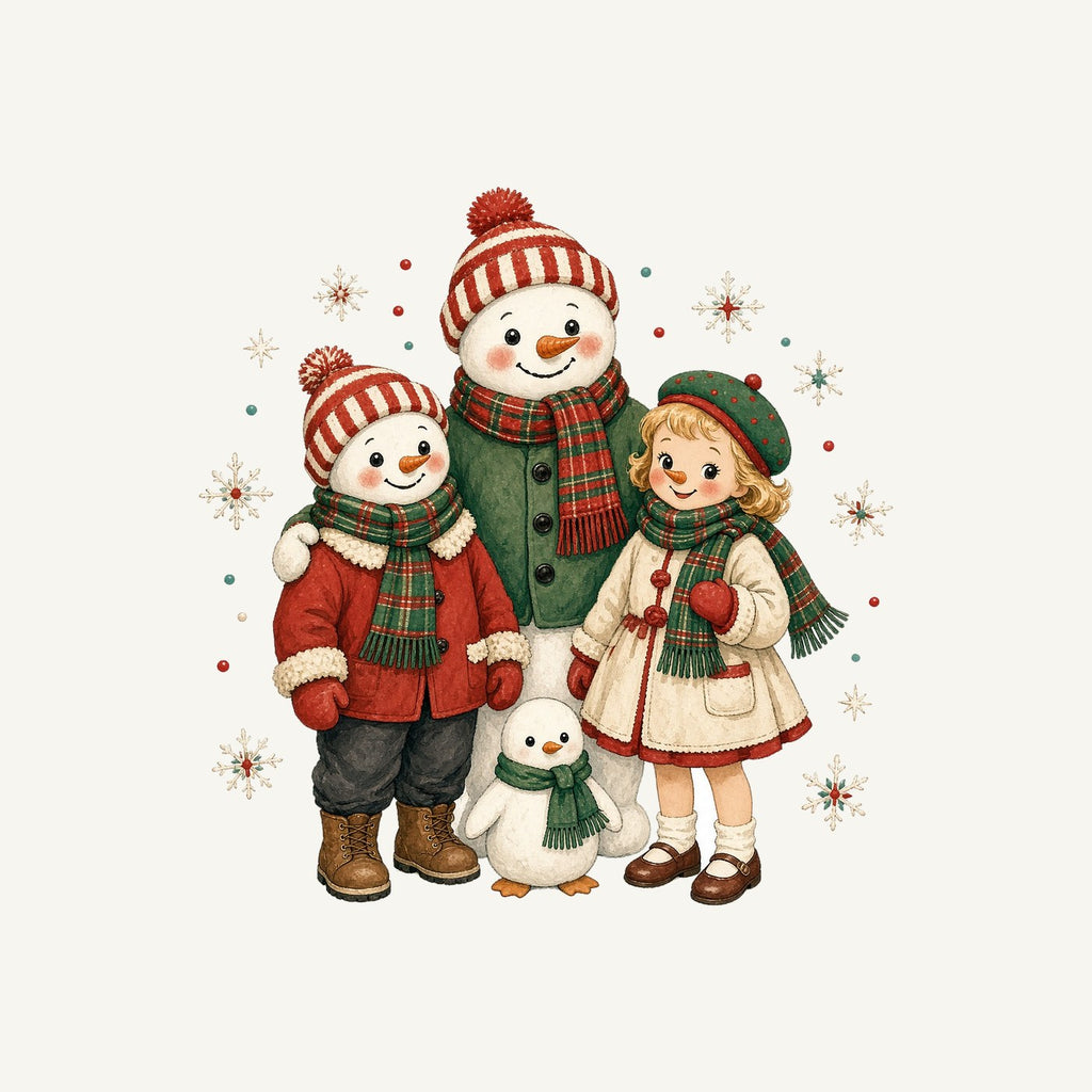 Snowman And Friends Portrait Personalised Santa Sack