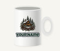 Snowy Cabin in the Pines Personalised Christmas Mug