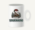 Snowy Log Cabin Personalised Christmas Mug