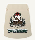 Snowy Log Cabin Personalised Santa Sack