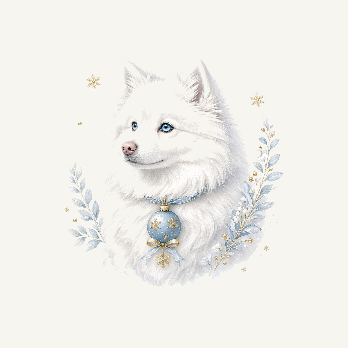 Snowy White Dog Bauble Personalised Christmas T-Shirt and Hoodie