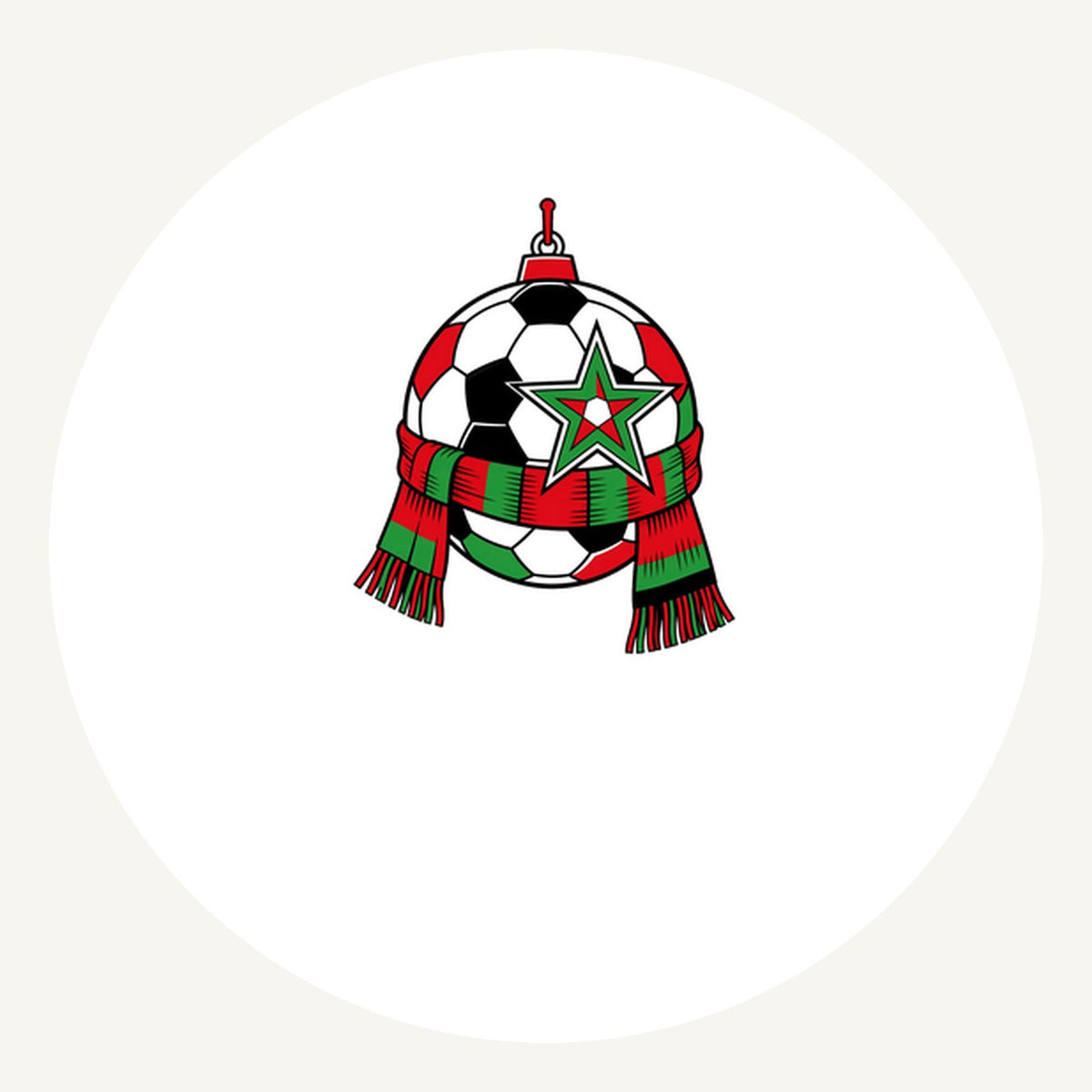 Soccer Ball And Scarf Bauble Personalised Pewter Christmas Ornament