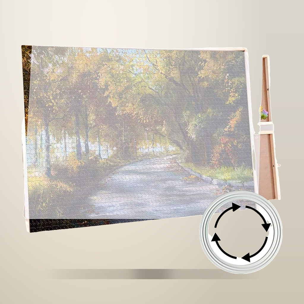 Social Hike Rotating Puzzle Board, 1000 pcs, Wood, on a plain cream background