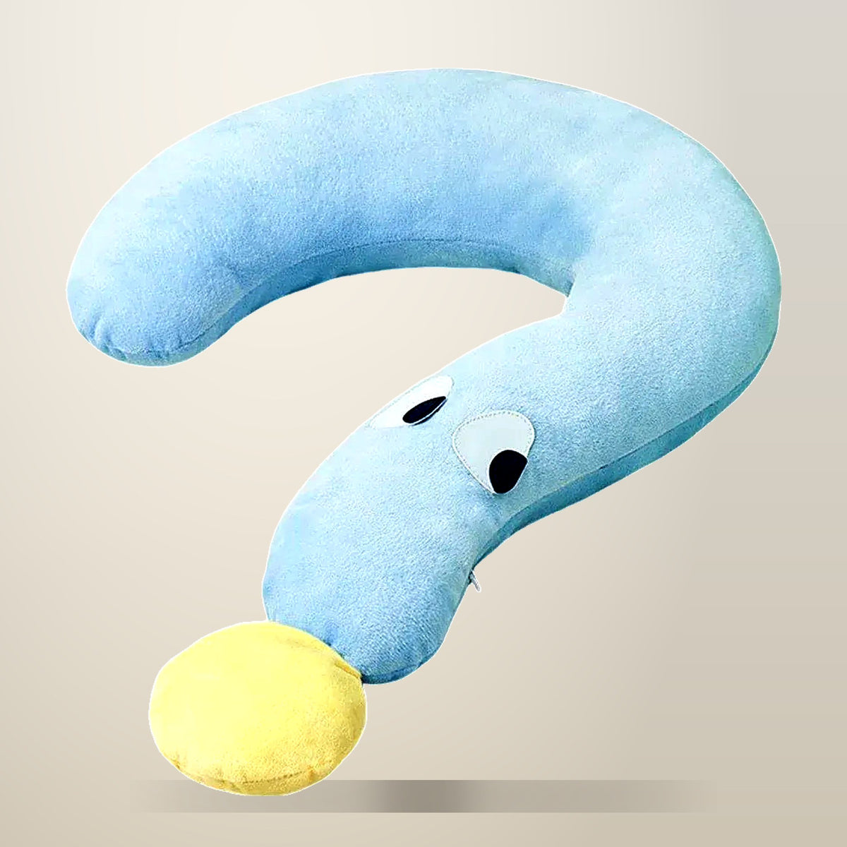 Plush Pet Pillow, 62 x 39 cm, Blue or Yellow, on a plain cream background