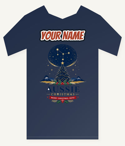 Southern Cross Christmas Tree Personalised Kids Tee and Baby Bodysuit