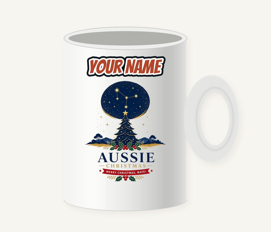 Southern Cross Christmas Tree Personalised Christmas Mug