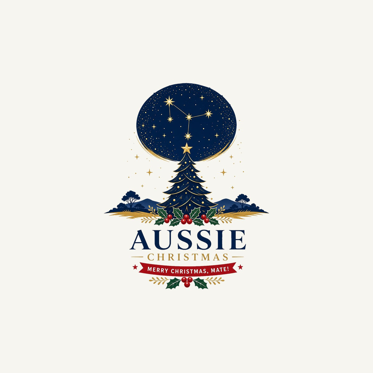Southern Cross Christmas Tree Personalised Christmas Mug