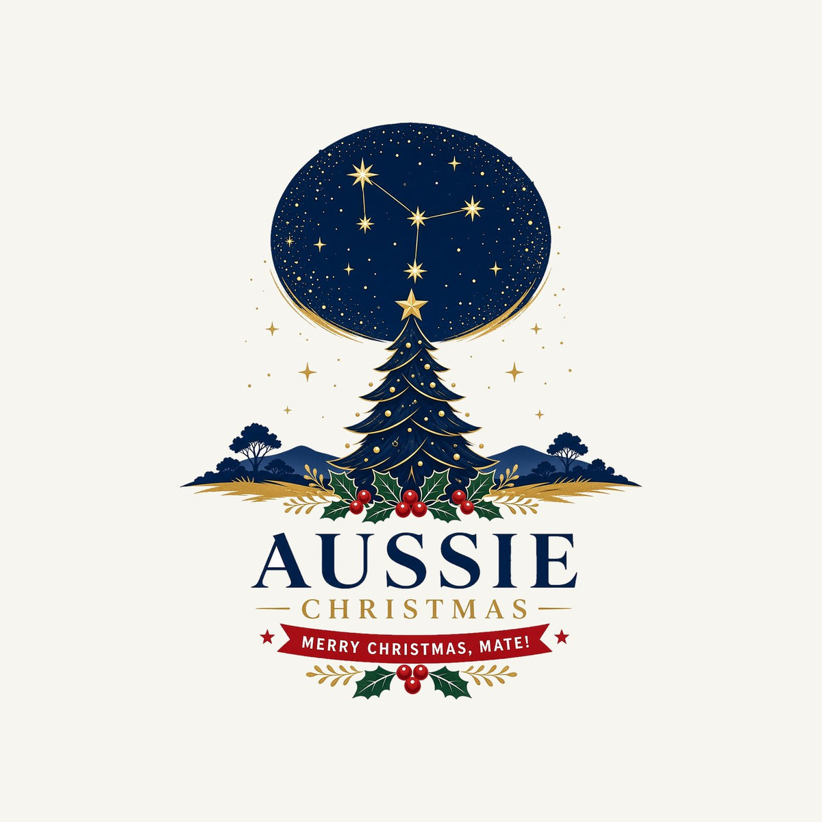 Southern Cross Christmas Tree Personalised Christmas T-Shirt and Hoodie
