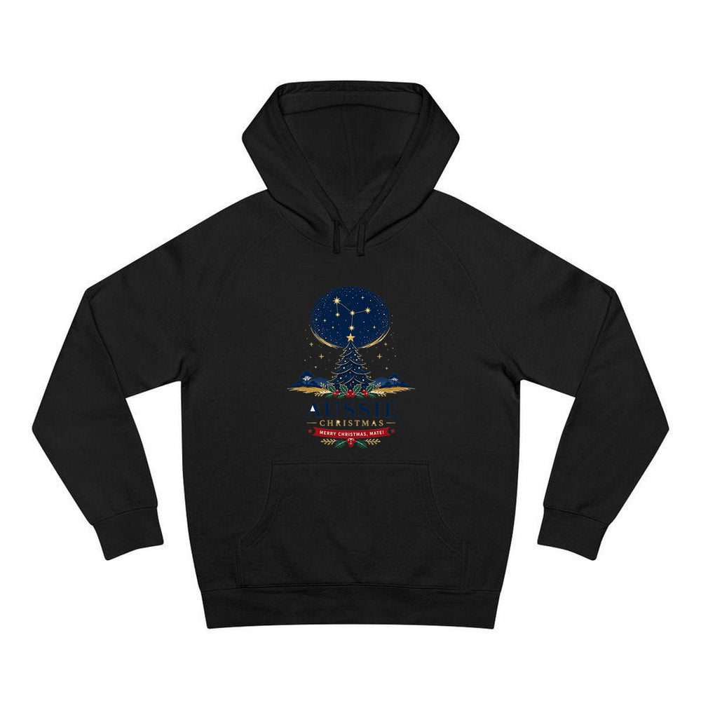 Southern Cross Christmas Tree personalised Christmas hoodie in black