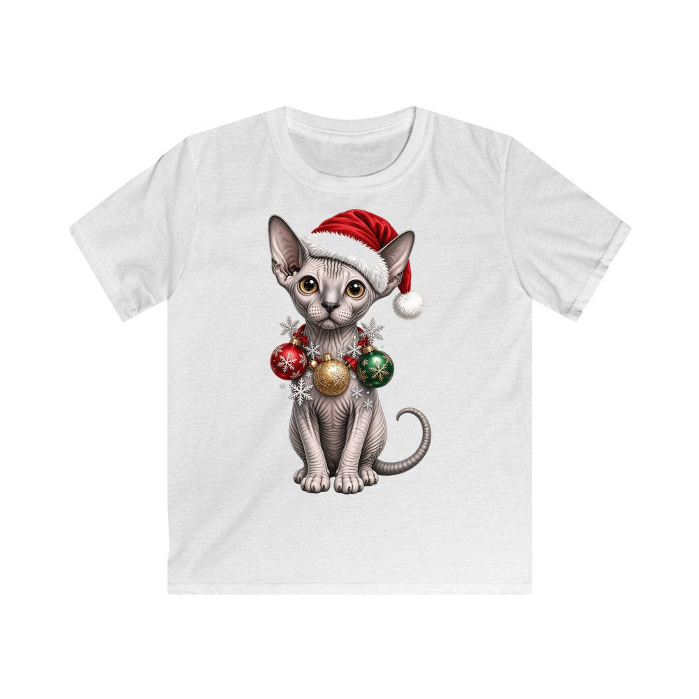 Sphynx personalised kids Christmas tee in white