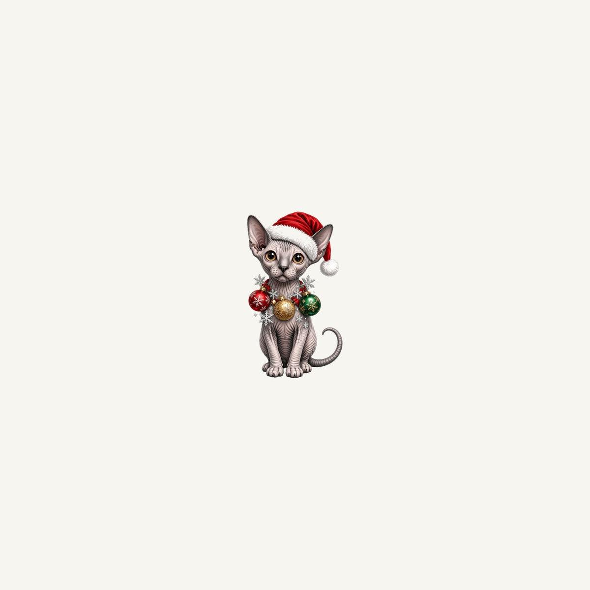 Sphynx Christmas Personalised Beach Towel