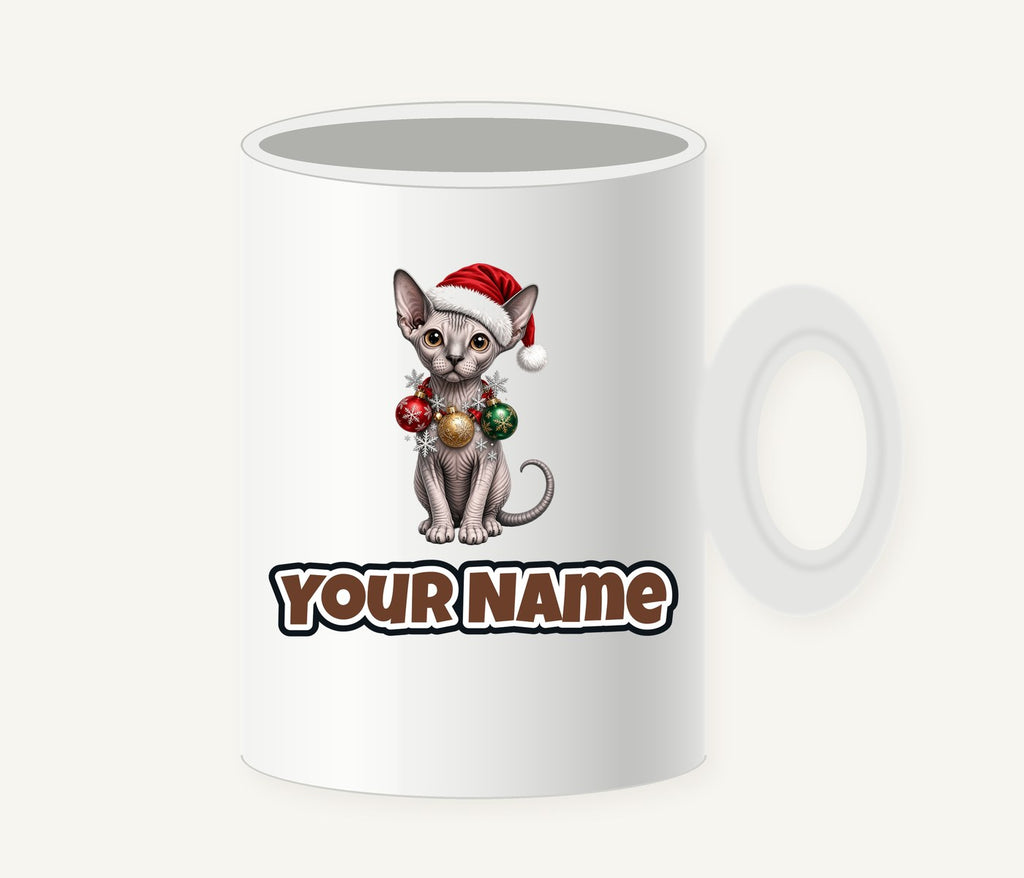 Sphynx Christmas Personalised Christmas Mug