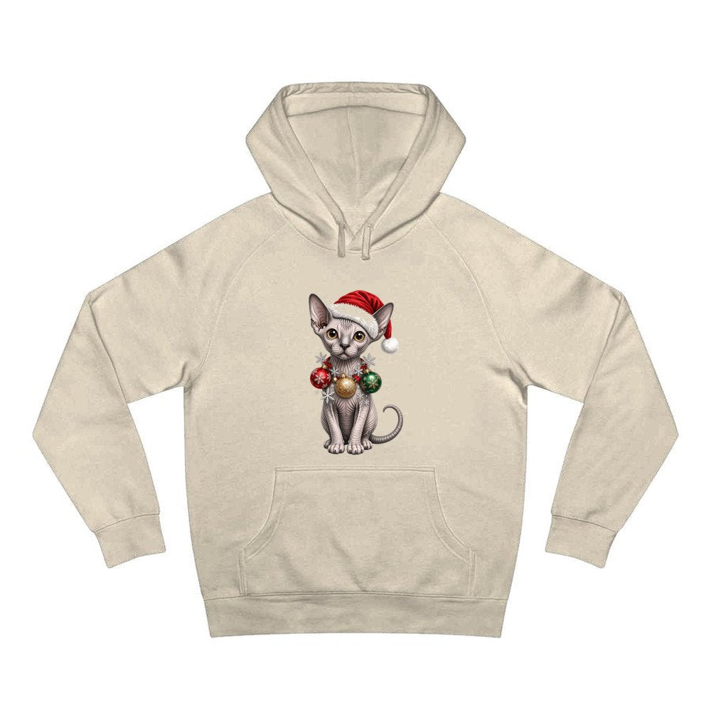 Sphynx personalised Christmas hoodie in sand