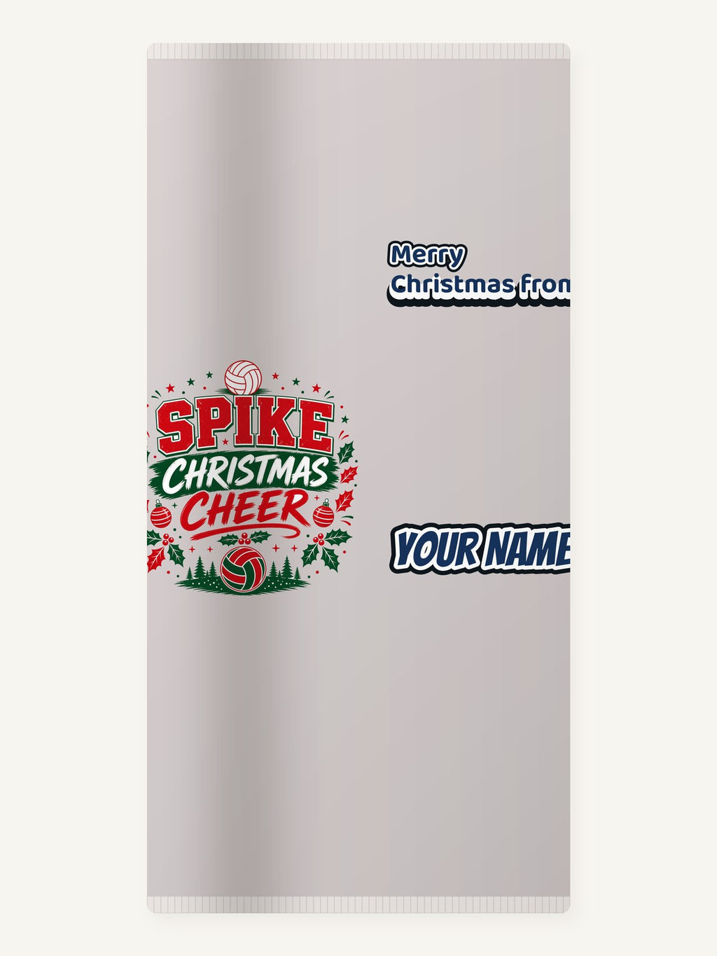 Spike Christmas Cheer Volleyball Personalised Beach Towel