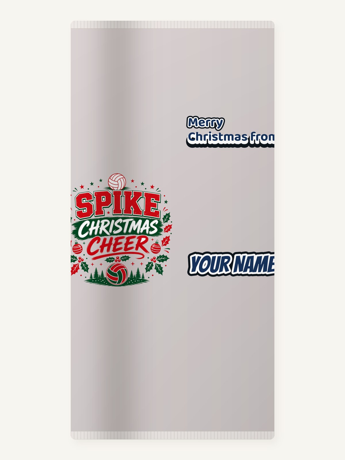 Spike Christmas Cheer Volleyball Personalised Beach Towel